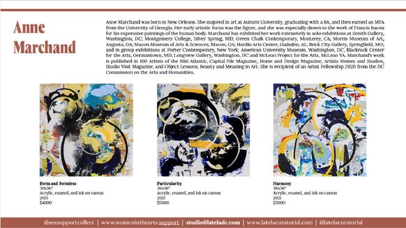women in the arts, art exhibition, washington dc artists, Anne Marchand, abstract painting